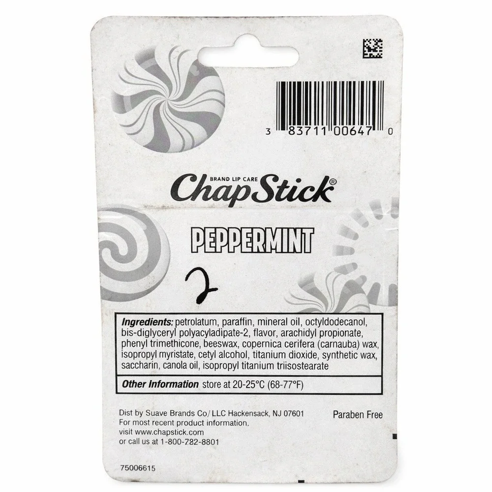 4 PK Of 3 CHAPSTICK Lip Balm PEPPERMINT Candy HOLIDAY/CHRISTMAS Limited Edition